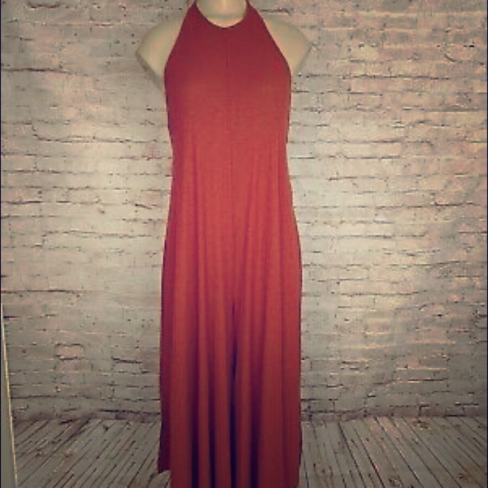 Free people. Burnt orange jumpsuit